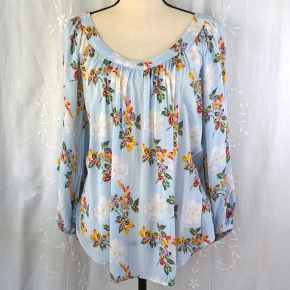 Maeve Tops - Maeve by Anthropologie Pleated Puff Sleeve Blouse